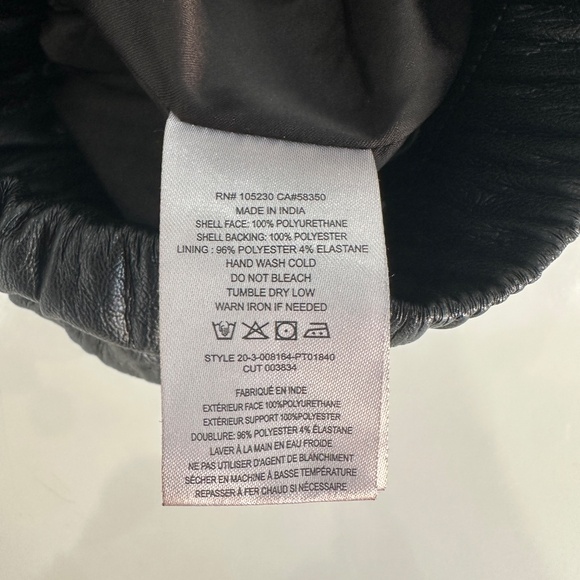 Joie Black Wadley Faux-Leather Jogger Pants Size Small - Picture 10 of 10